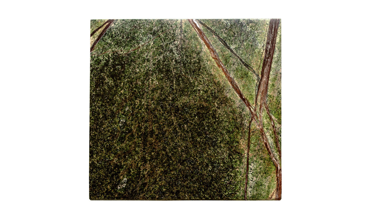 Burnley Accent Table in Rainforest Green Marble — rainforest green marble detail