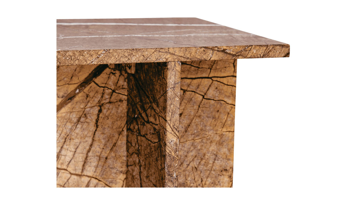 Burnley Accent Table in Golden Forest Marble — golden forest marble detail