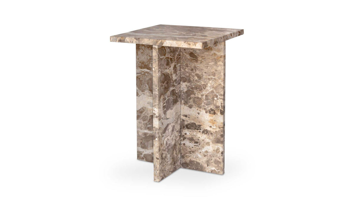 Burnley Accent Table in Panther Marble — panther marble detail