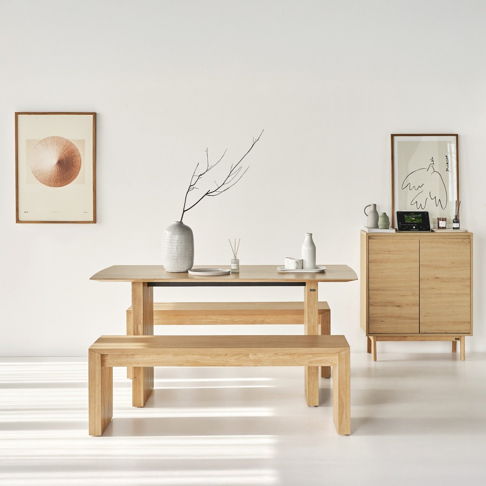 Plank Natural Oak Dining Set - Altera