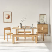 Plank Natural Rubberwood 6 - 8 Person Dining Set - Altera