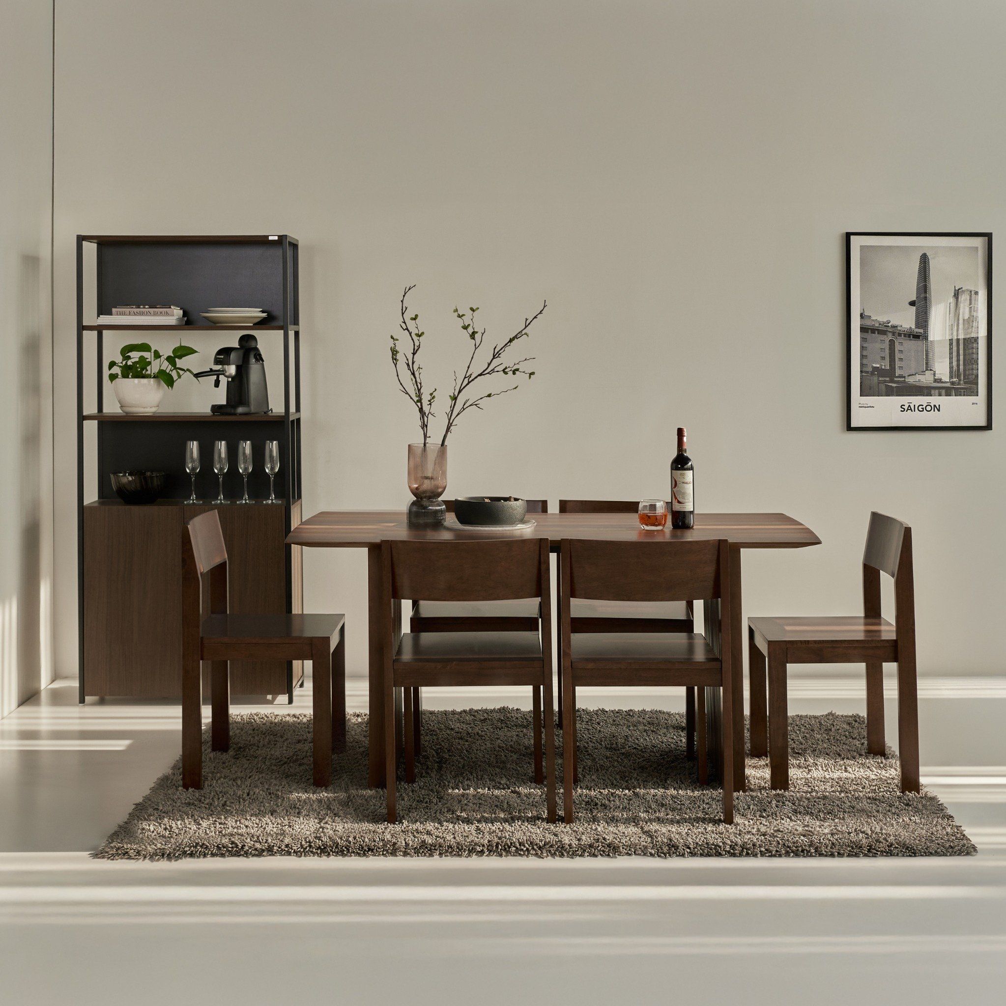 Plank Natural Rubberwood 6 - 8 Person Dining Set - Altera