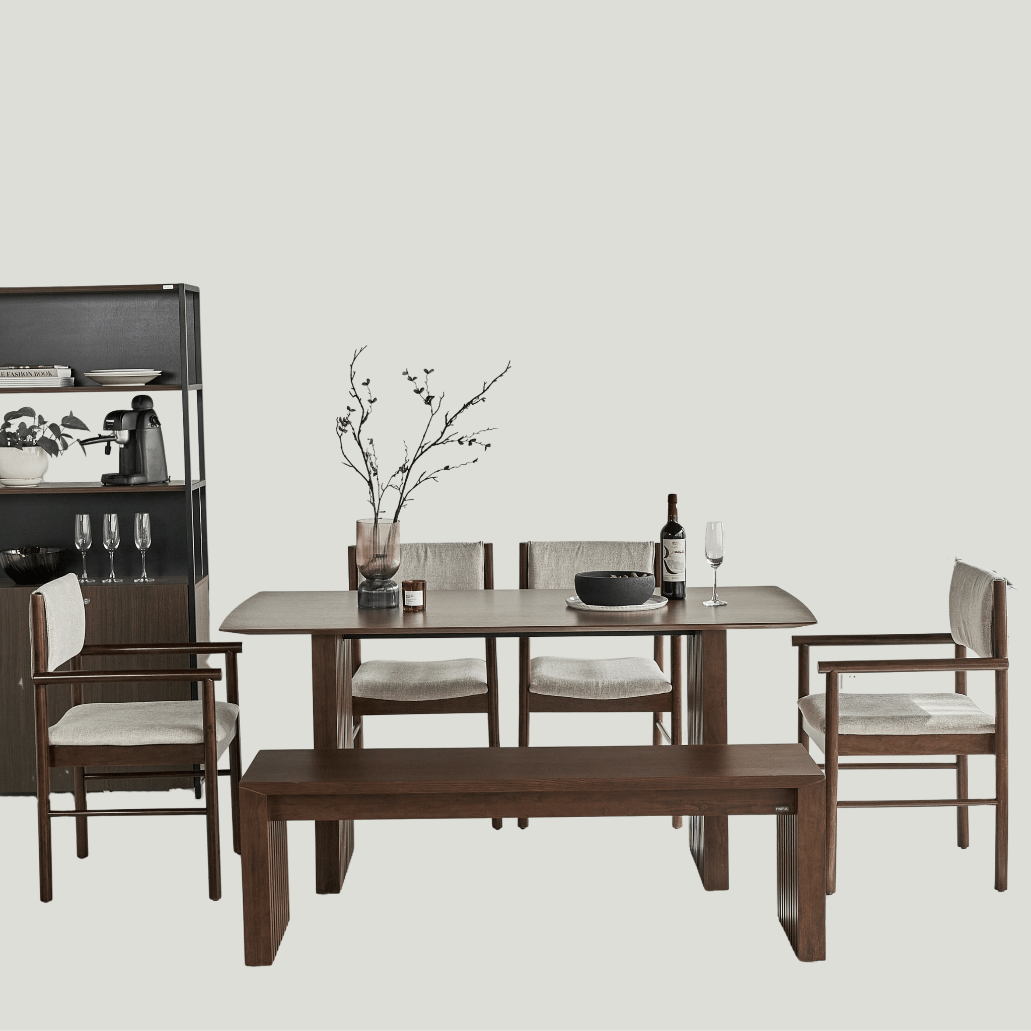 Plank Natural Rubberwood 6 - 8 Person Dining Set - Altera