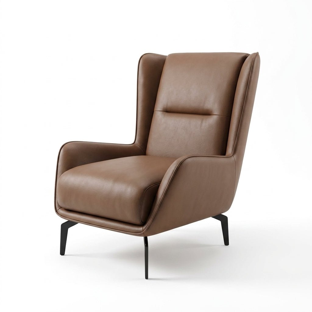 PM06 Premium Cowhide Leather Relaxation Chair with Ottoman - Altera