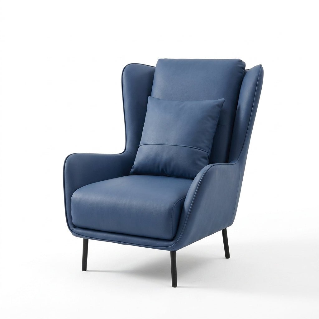 PM06 Premium Cowhide Leather Relaxation Chair with Ottoman - Altera