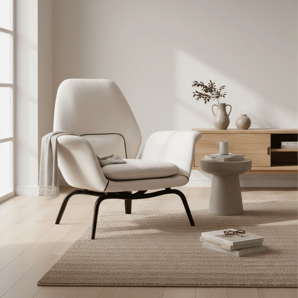 PM07 Premium Swivel Relaxation Chair with Ottoman - Altera