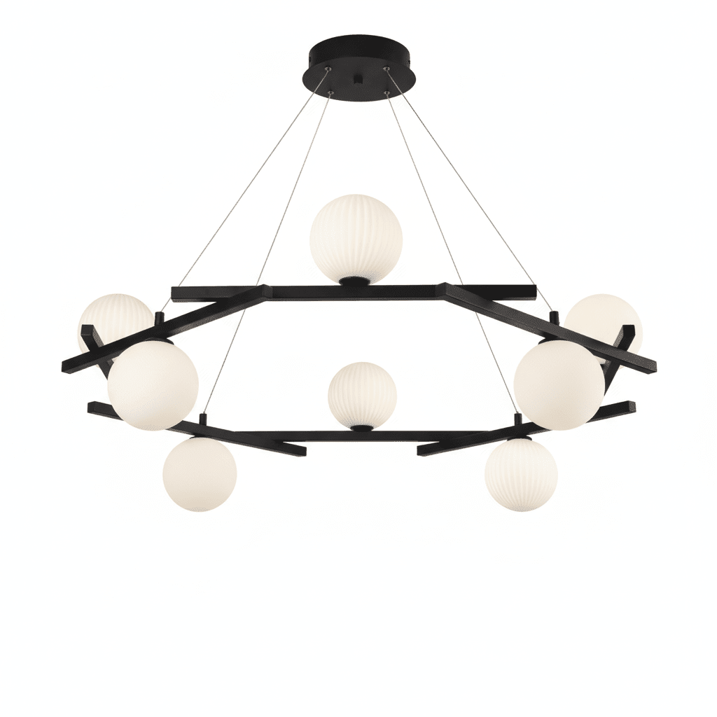 Polygon Prism Iron Chandelier - Altera