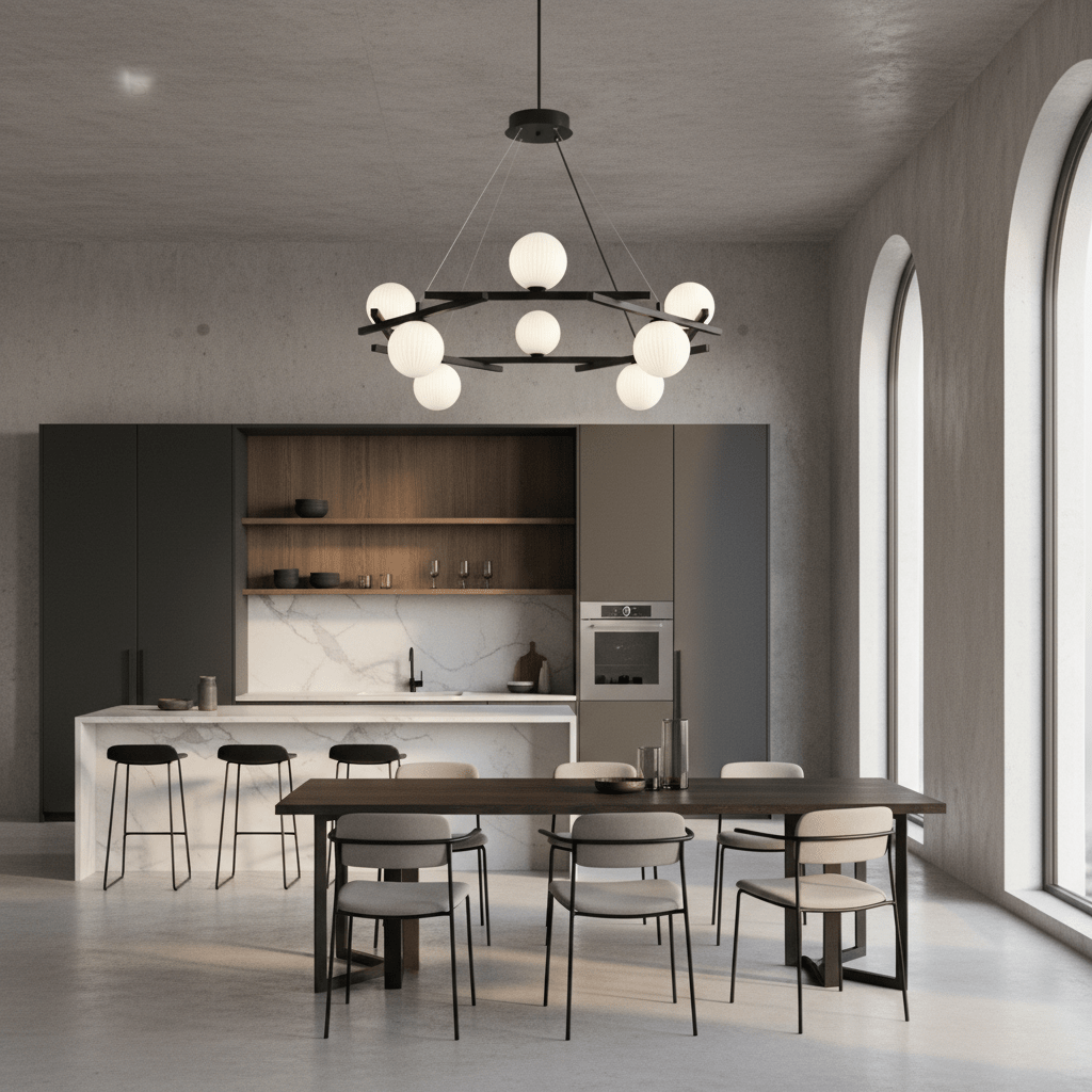 Polygon Prism Iron Chandelier - Altera