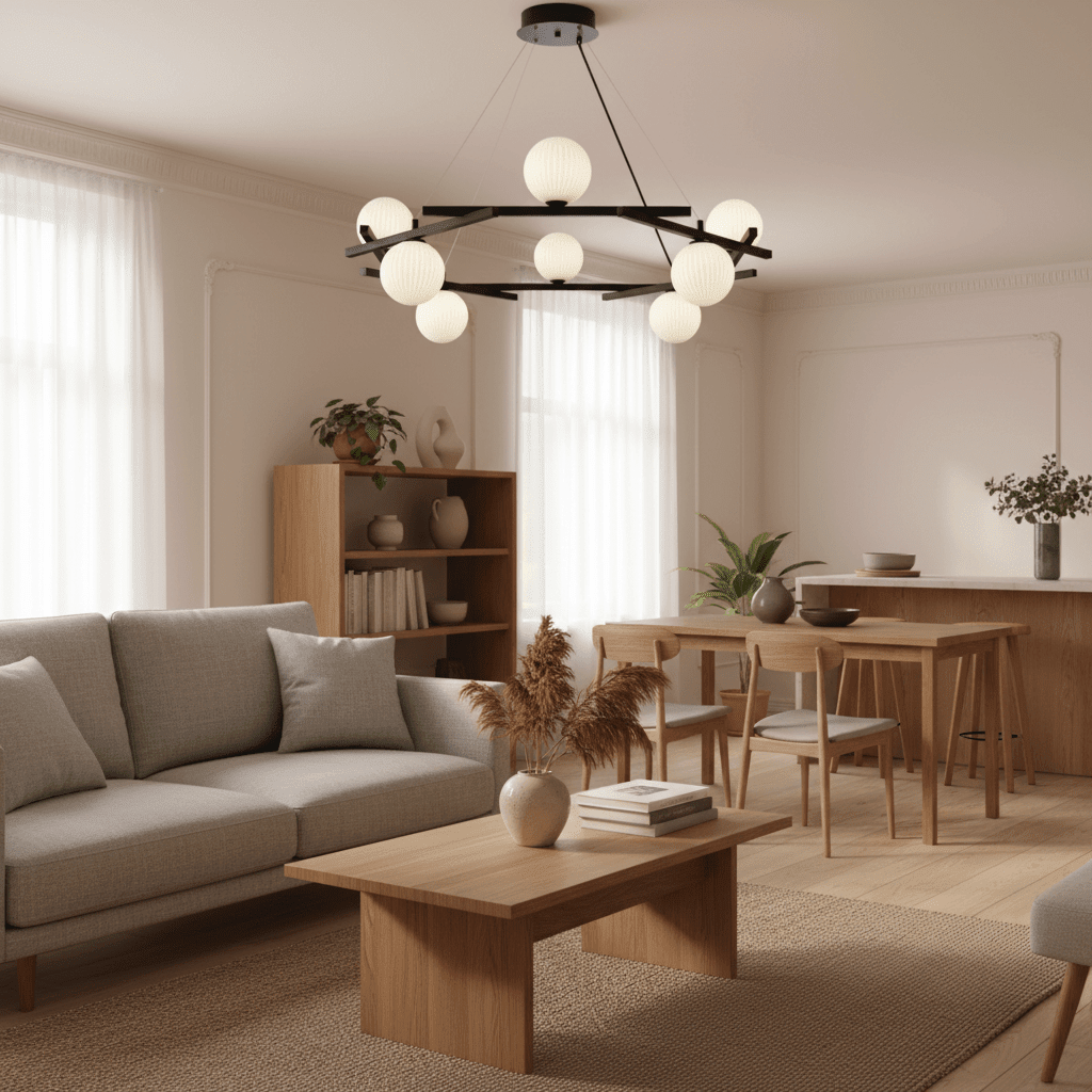 Polygon Prism Iron Chandelier - Altera