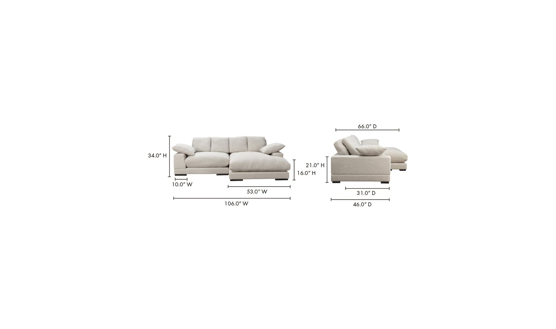 Preston Reversible - Chaise Sectional - Altera