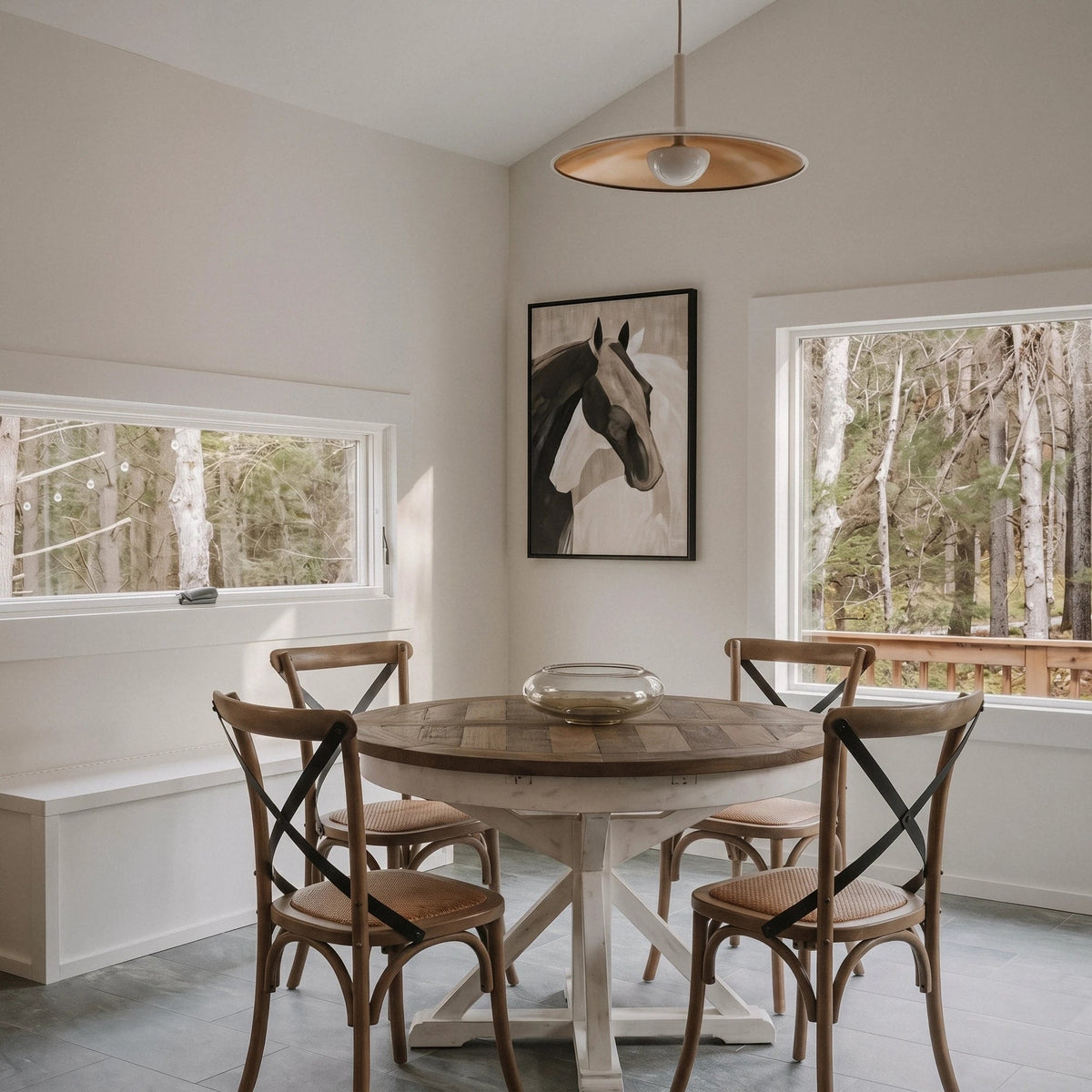 Preston Round Extension Reclaimed Wood Dining Set - Altera