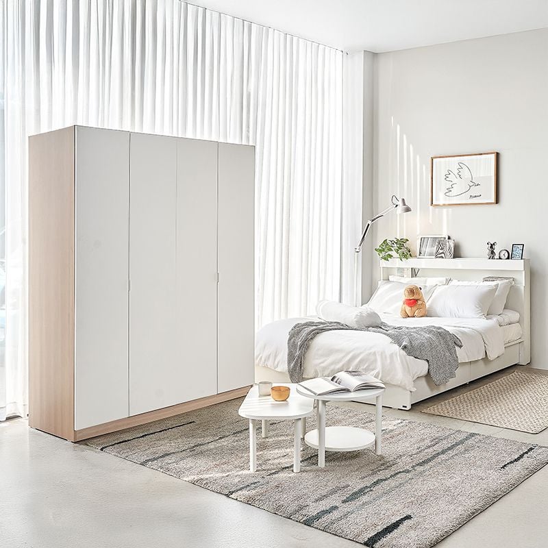 Monza 4-Door Wooden Wardrobe