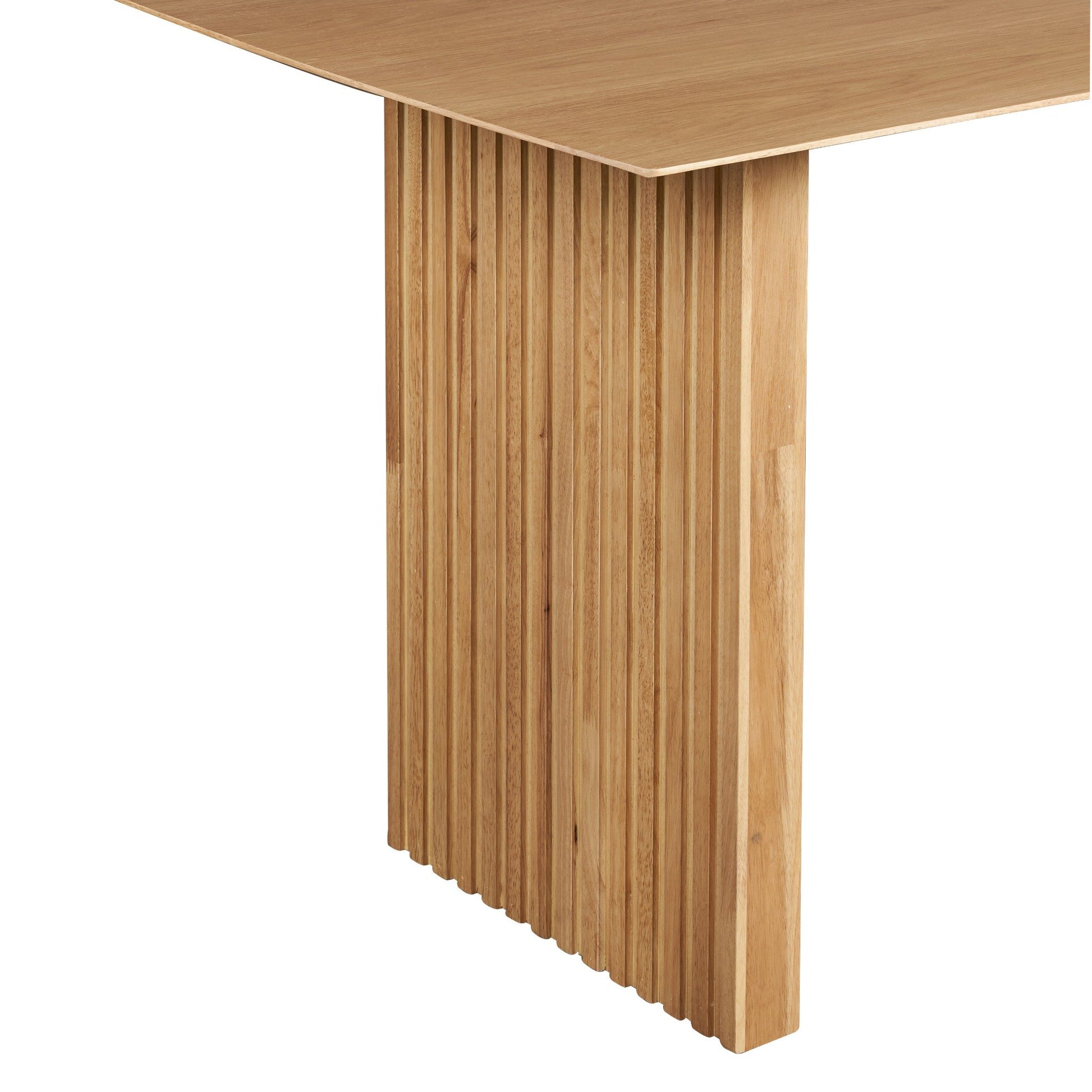 PLANK 6-Seater Natural Oak Wood Dining Table - Modern Minimalist Design