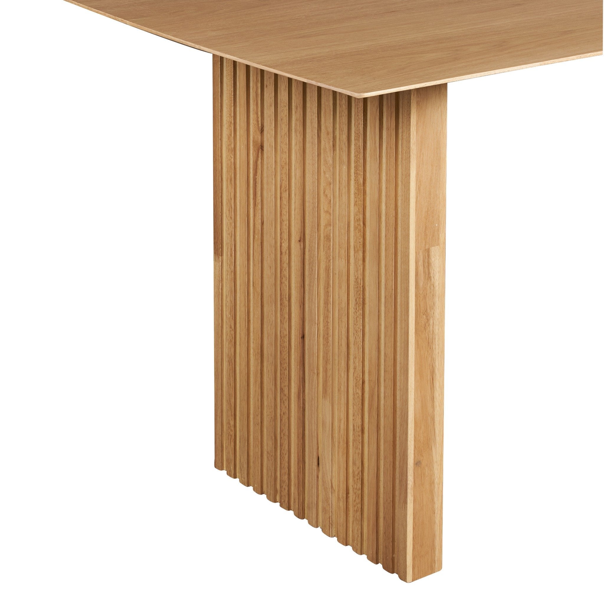 PLANK 6-Seater Natural Oak Wood Dining Table - Modern Minimalist Design