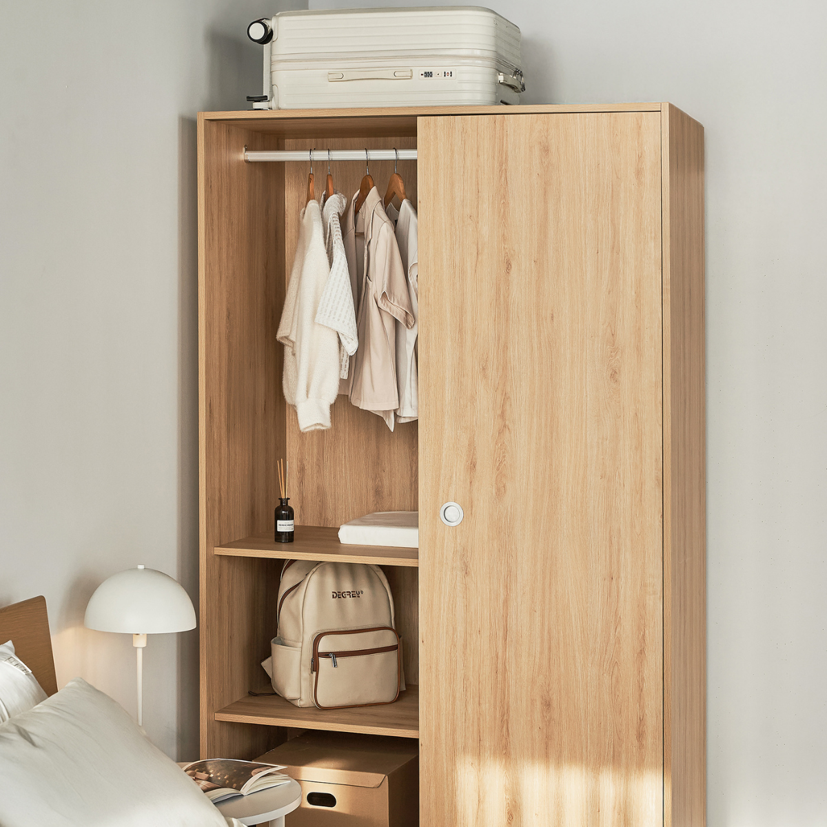 MOHO VIENNA Modern 1.2m Sliding Wardrobe: Space-Saving, Durable Storage