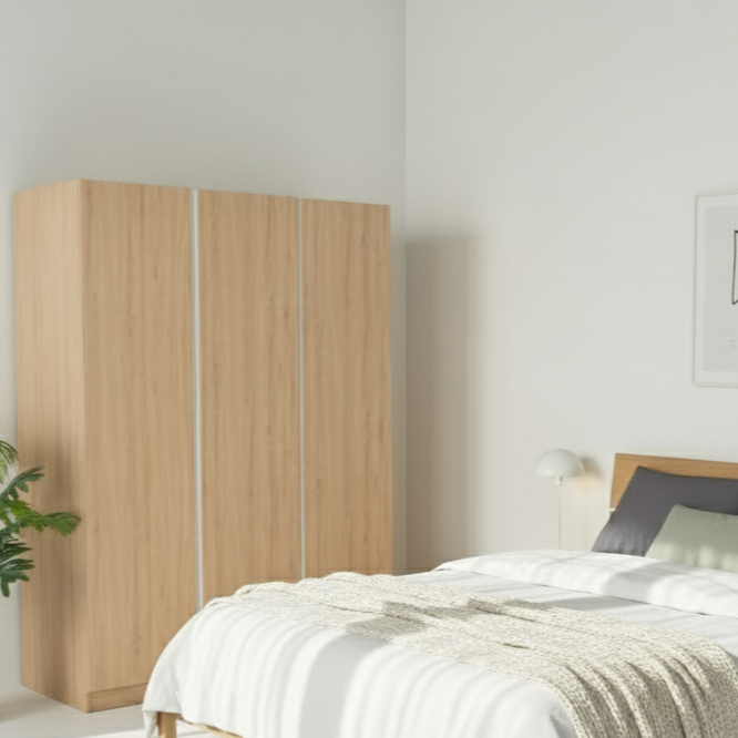 MOHO Vienna 201 3-Door Modular Wooden Wardrobe with Shelves & Drawers