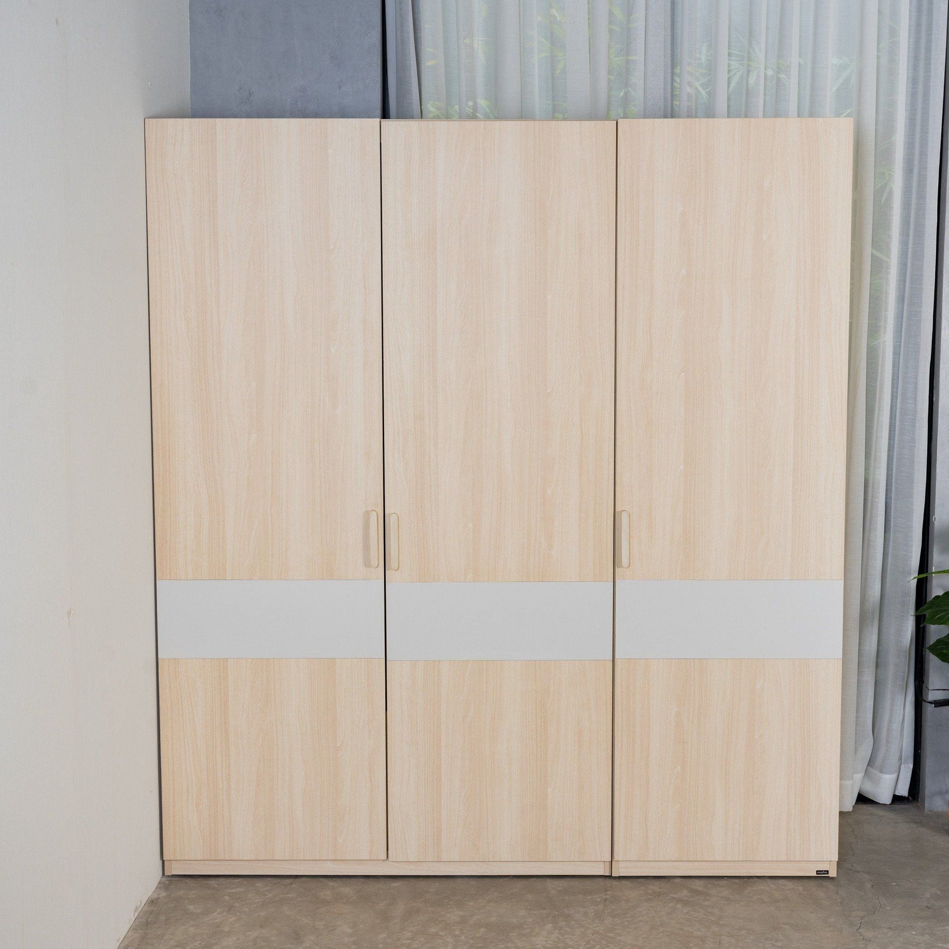 Narvik 201 Natural Wood Finish Scandinavian Bedroom Furniture Combo Set