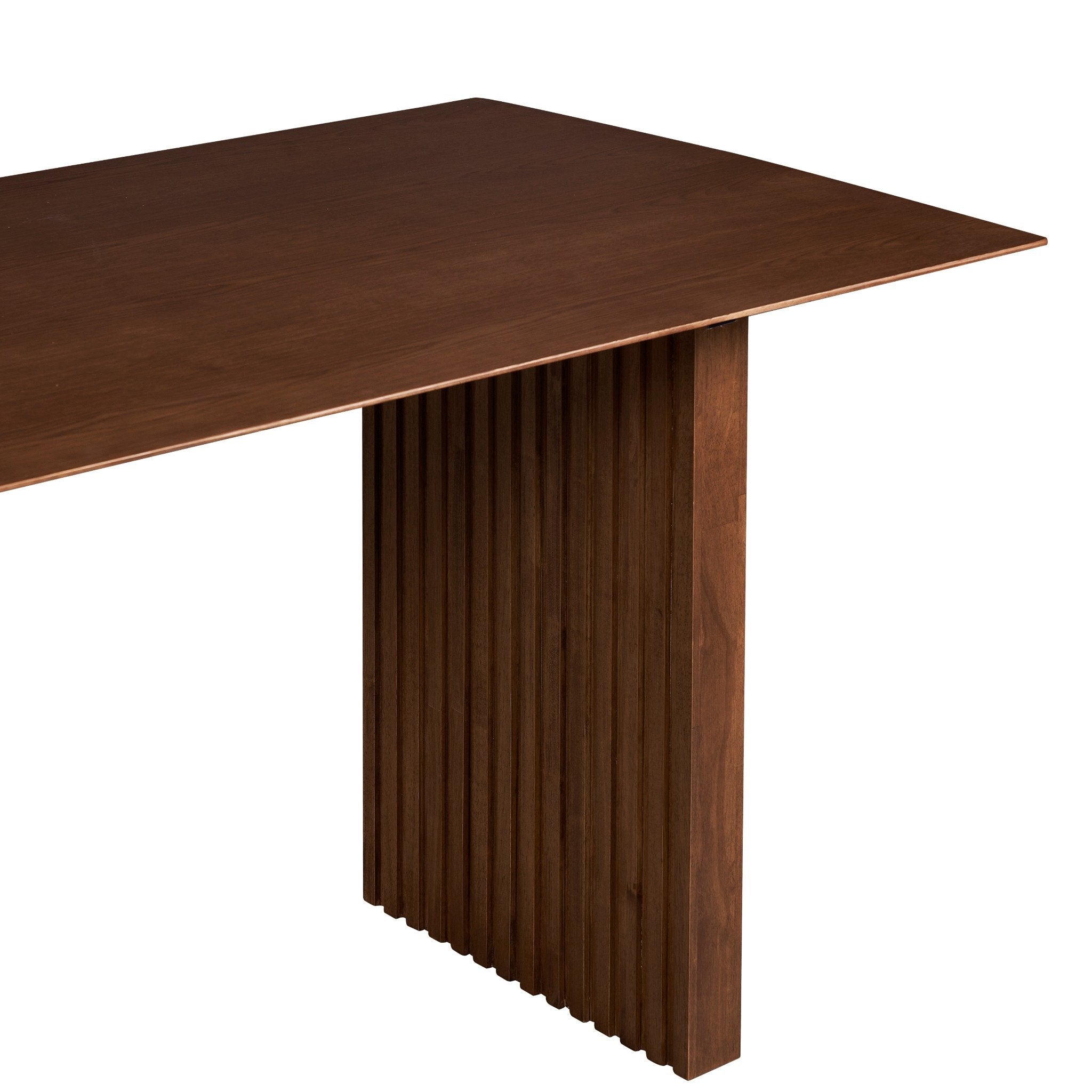 PLANK 6-Seater Natural Oak Wood Dining Table - Modern Minimalist Design