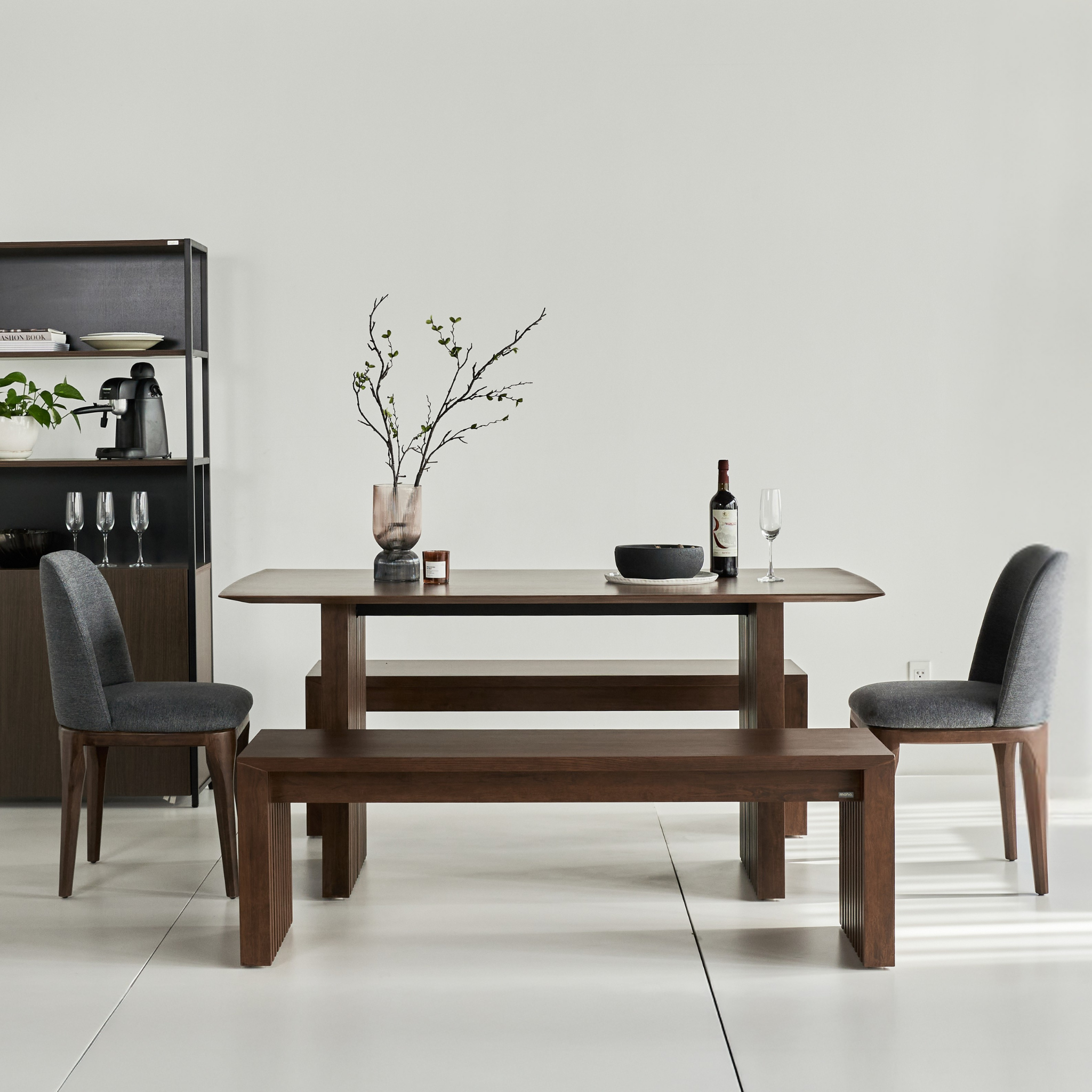 Plank Natural Rubberwood 6-8 Person Dining Set