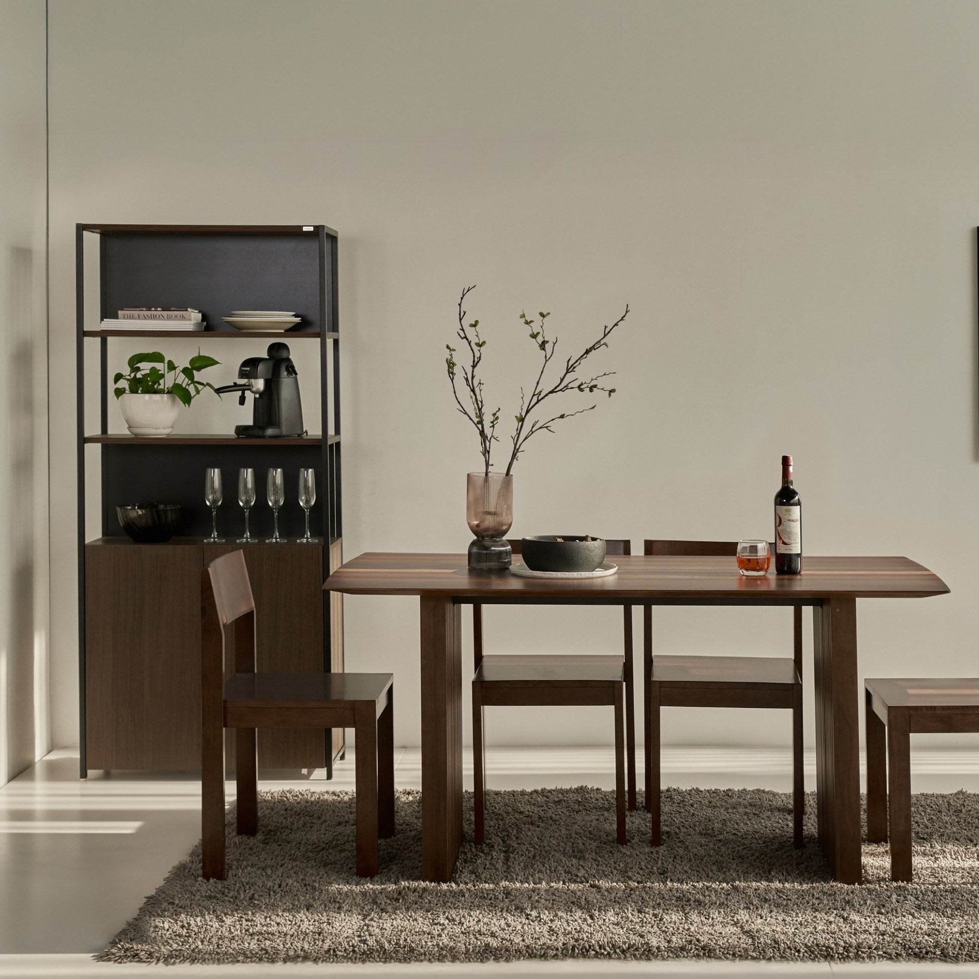 PLANK 6-Seater Natural Oak Wood Dining Table - Modern Minimalist Design