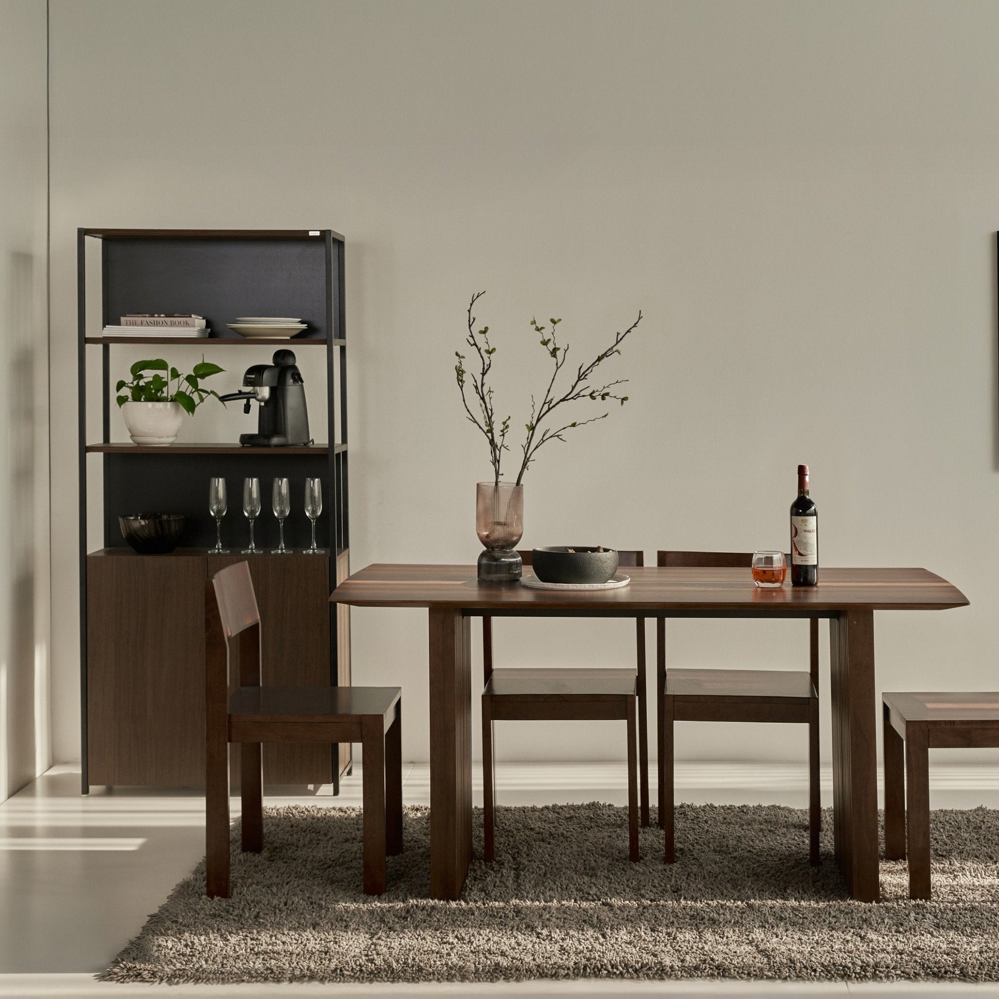 PLANK 6-Seater Natural Oak Wood Dining Table - Modern Minimalist Design