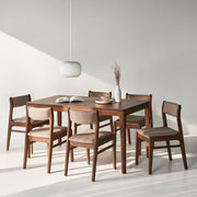 MOHO HOBRO Scandinavian Dining Set: Acacia Wood Table & Comfortable Chairs