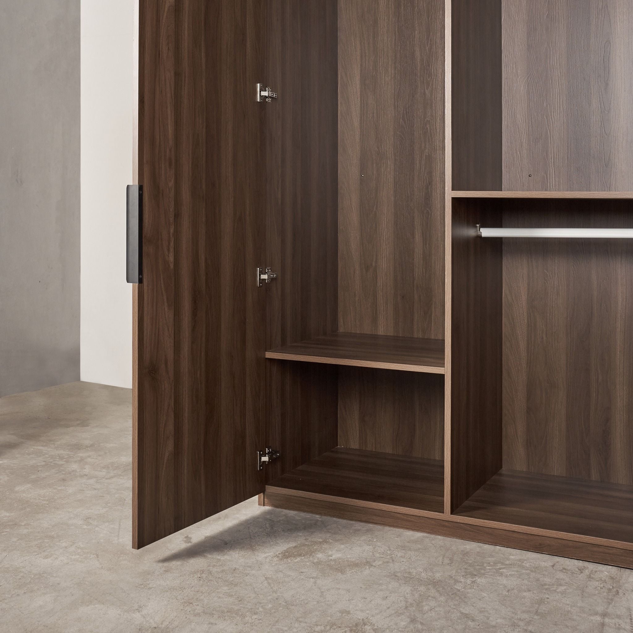 MOHO DALUMD 1.2m Minimalist 2-Door Wooden Wardrobe with Smart Storage System