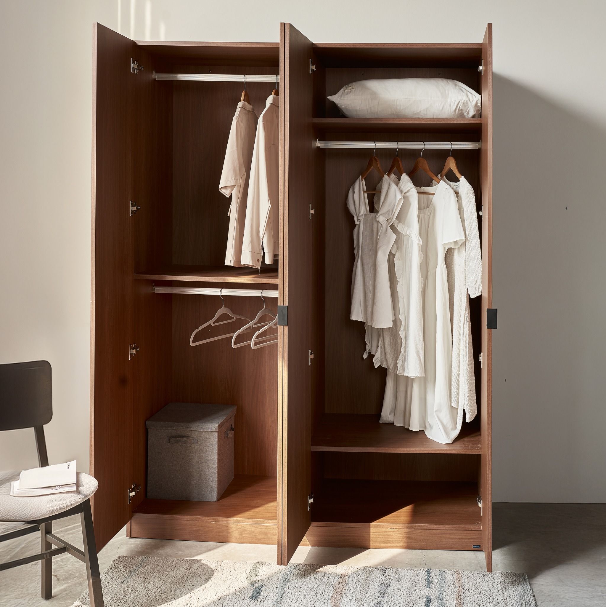 Monza 4-Door Wooden Wardrobe