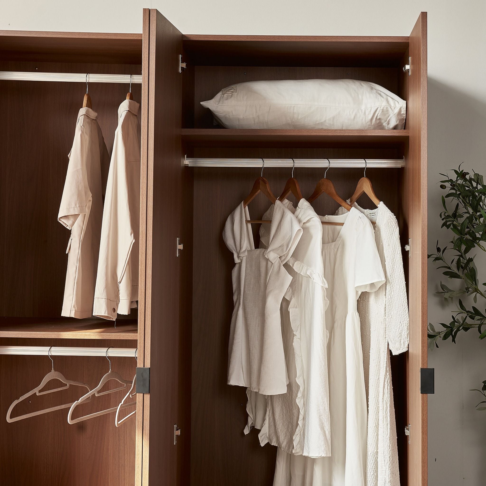 Monza 4-Door Wooden Wardrobe