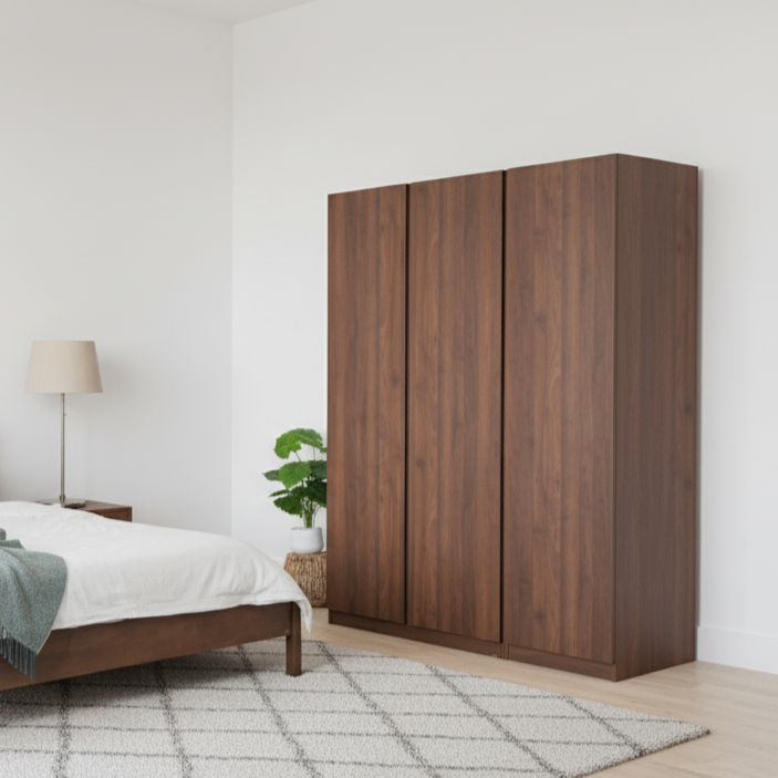 MOHO Vienna 201 3-Door Modular Wooden Wardrobe with Shelves & Drawers
