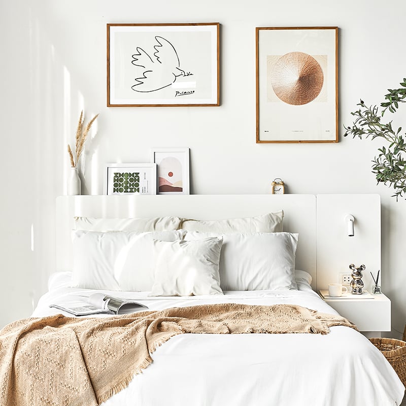 MOHO RANDER HOTEL Smart Bedroom Combo: 2-Piece Bed Set with Power Outlet & Reading Light