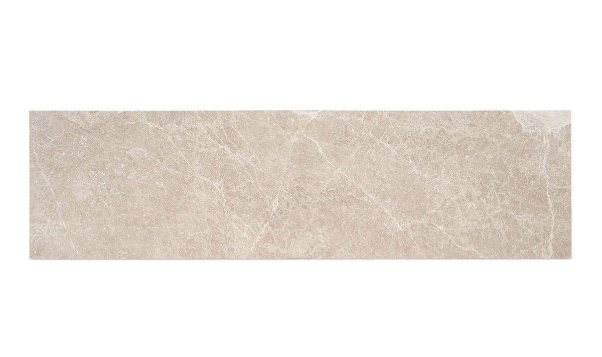 Roscoff Console Table in Botticino Marble, top view