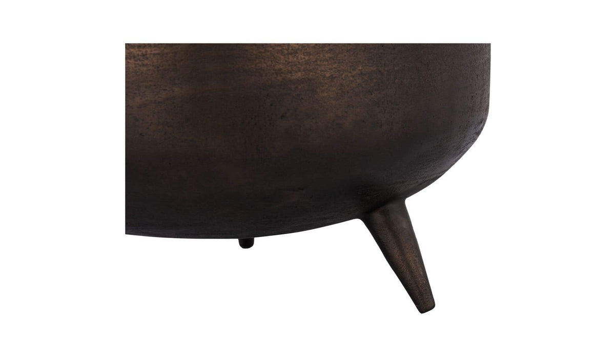 Keswick Accent Table in Bronze — aluminum detail