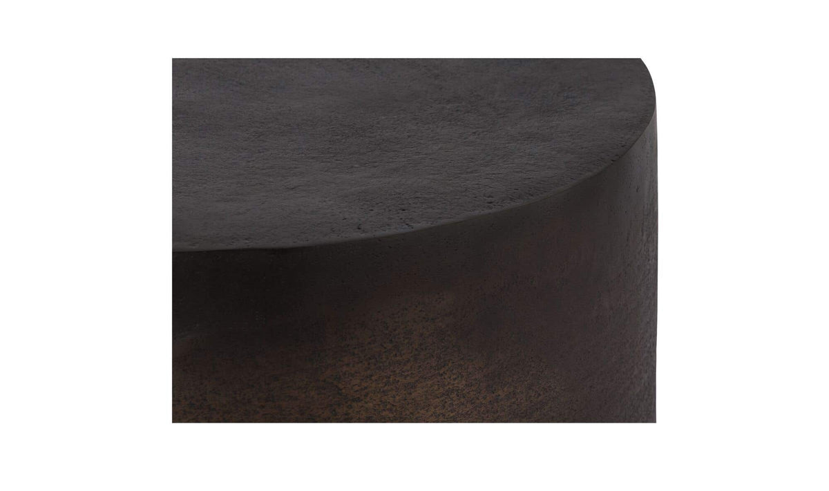 Keswick Accent Table in Bronze — aluminum detail