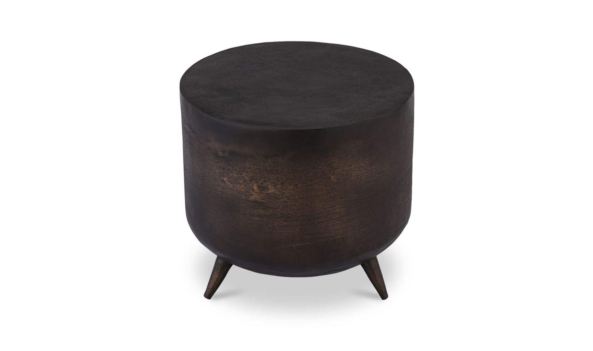 Keswick Accent Table in Bronze — side profile