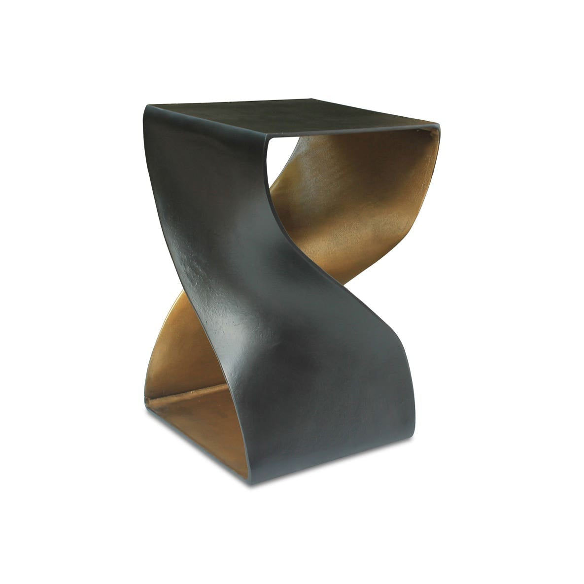 Thurso Accent Table in Black — aluminum detail