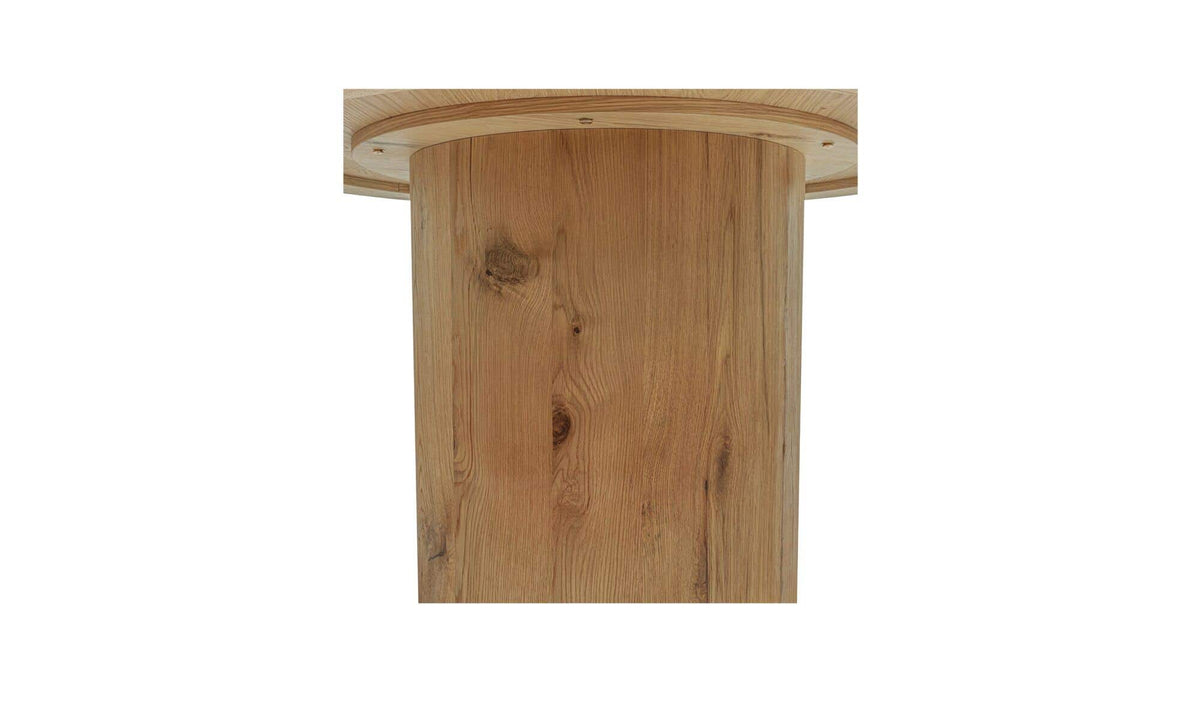 Heligan Dining Table in Rustic Oak, thick rustic oak veneer detail, view 2