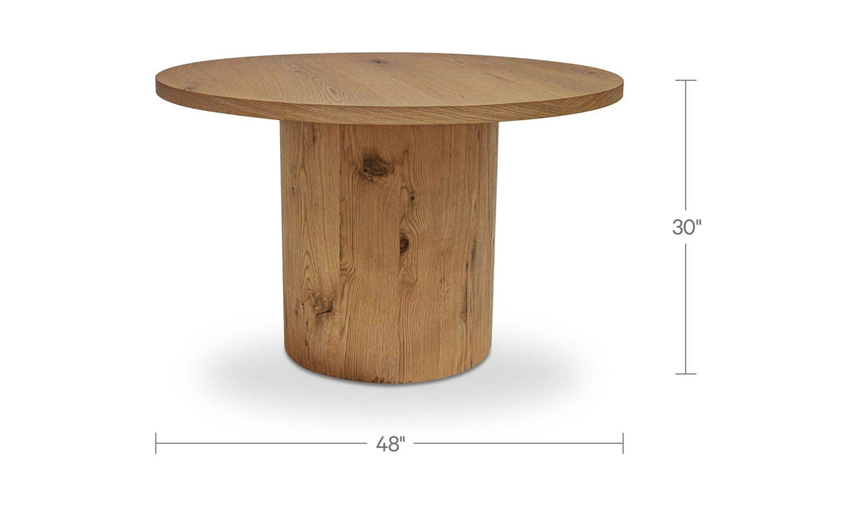 Heligan Dining Table in Rustic Oak, dimensions diagram, 48" × 48"