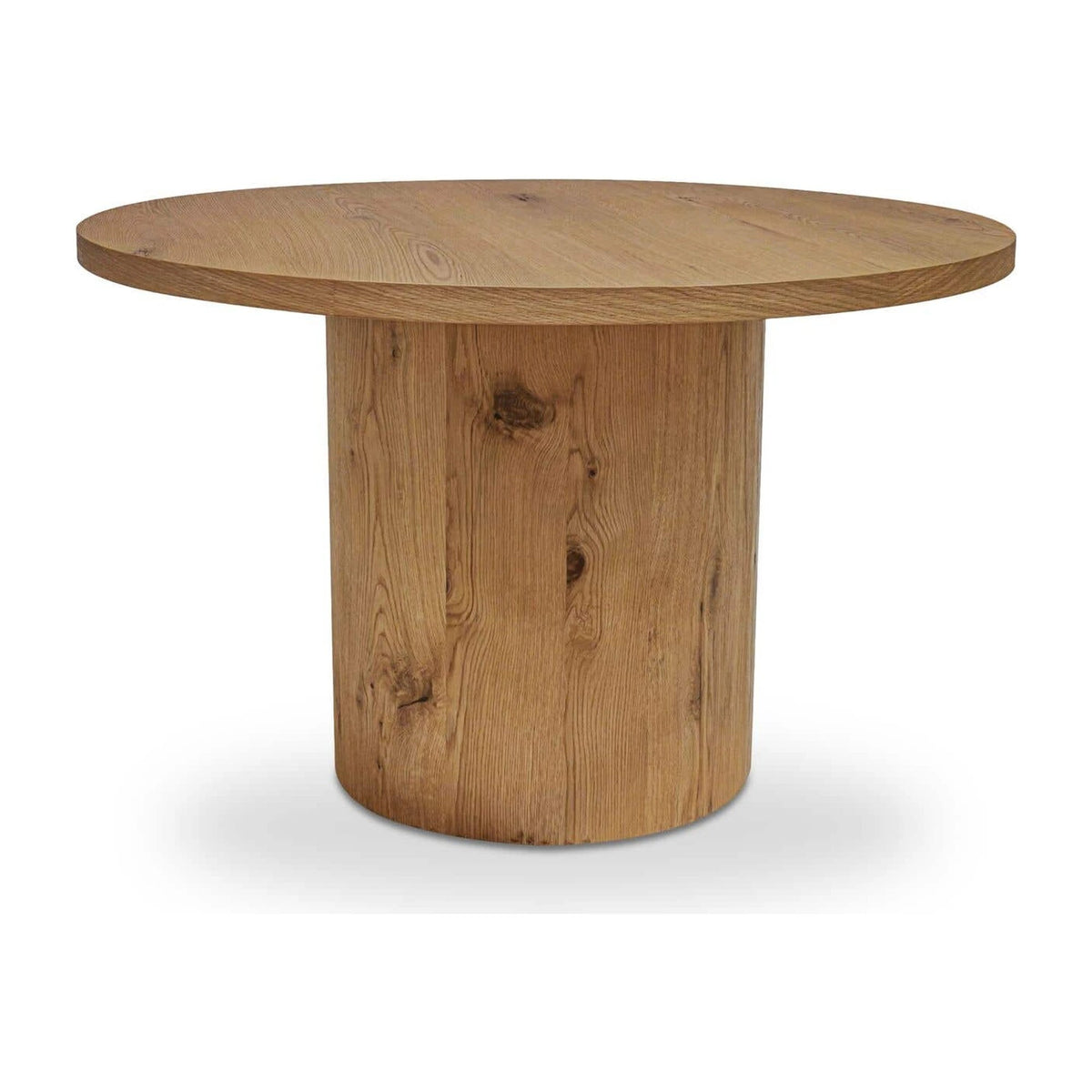 Heligan Dining Table in Rustic Oak, thick rustic oak veneer, 48" × 48"