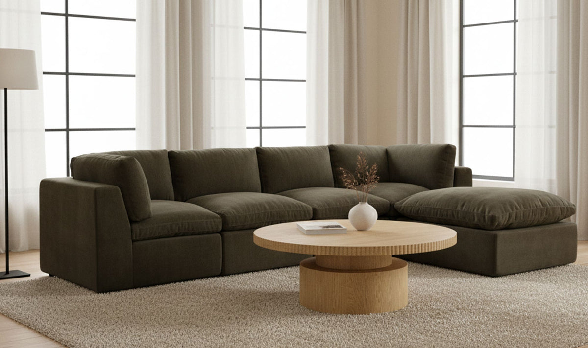 Lugano Coffee Table in Brown — styled in a living room