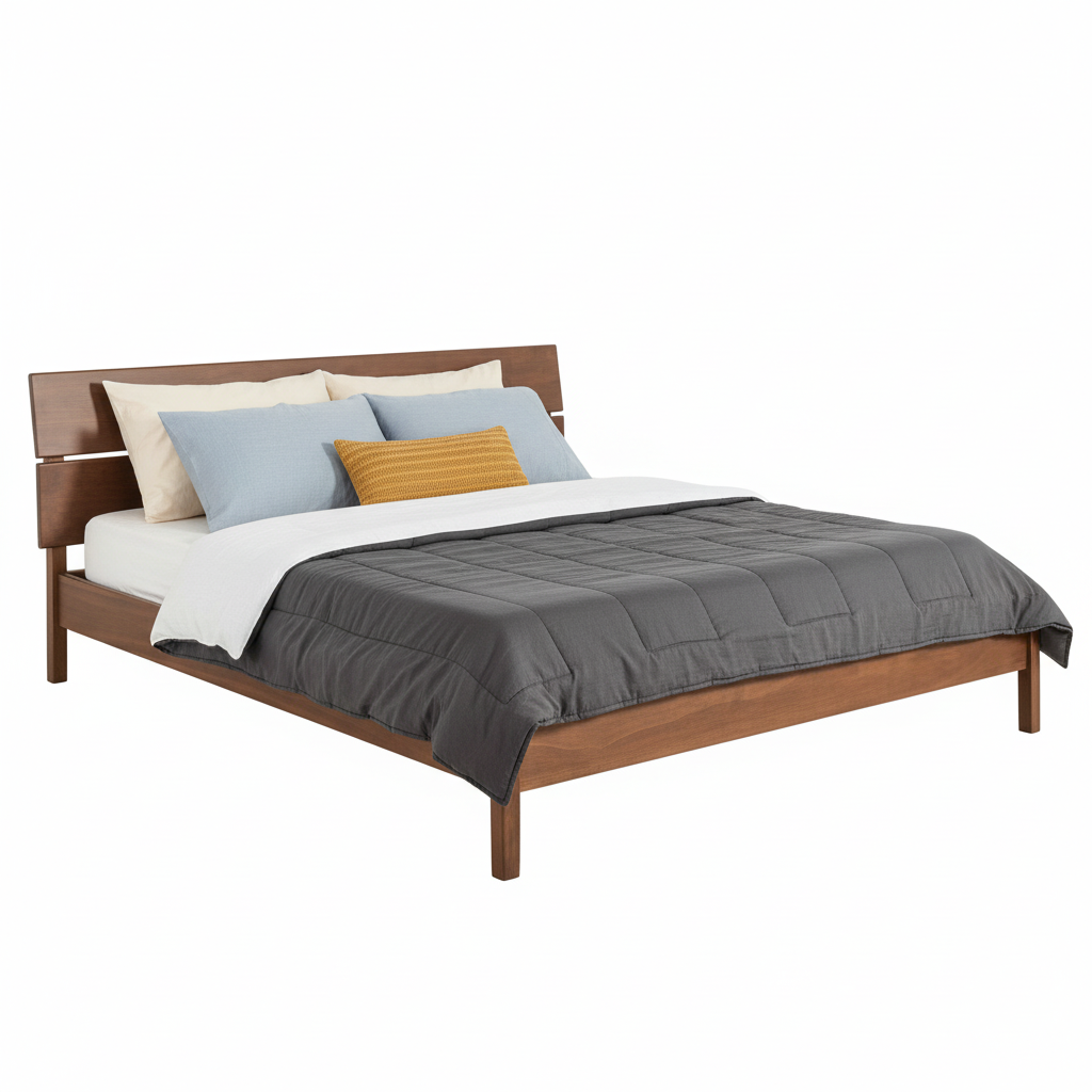 Vline 601 Acacia Wood Bed Frame