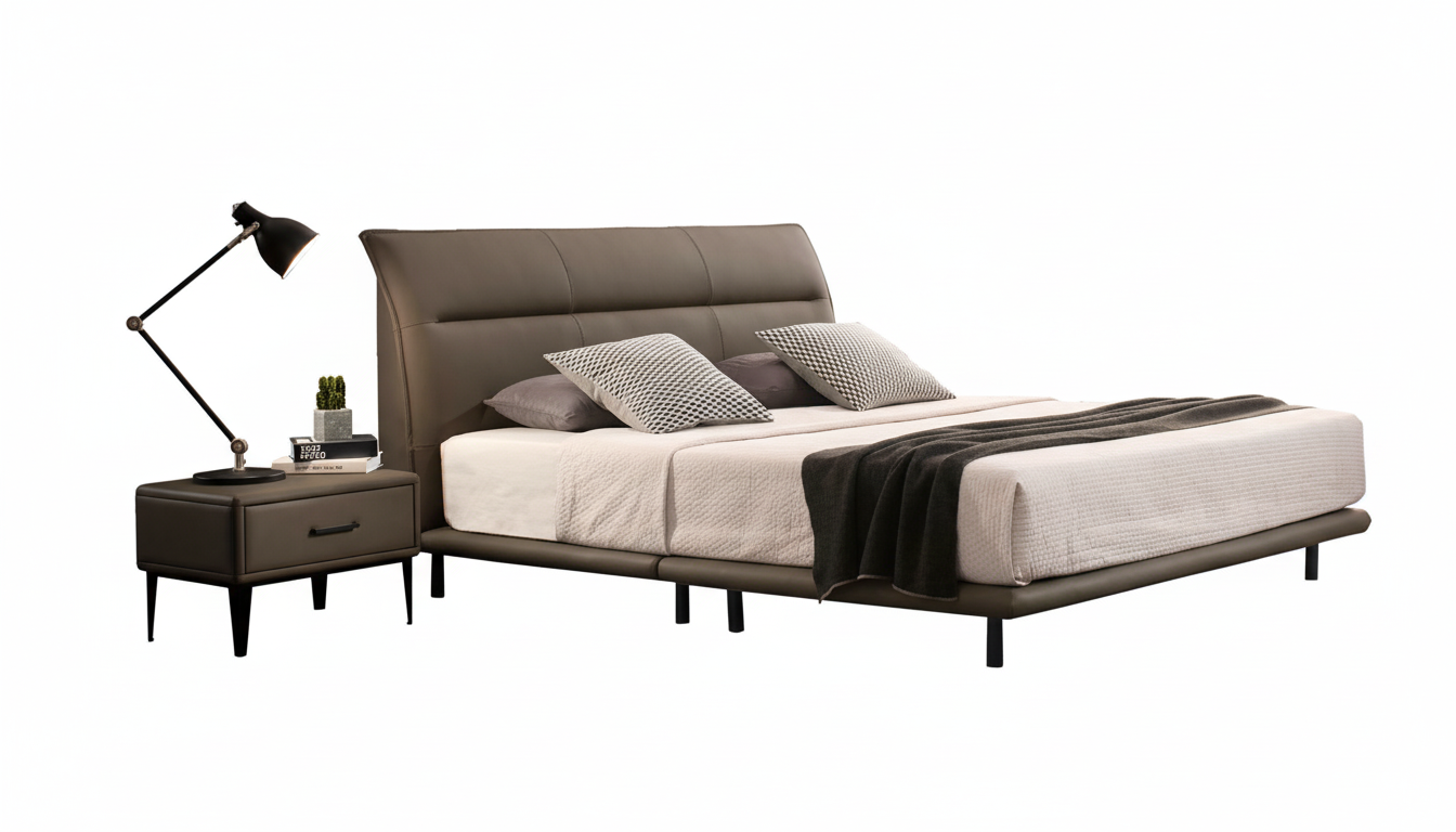 Hudson Leather Bed