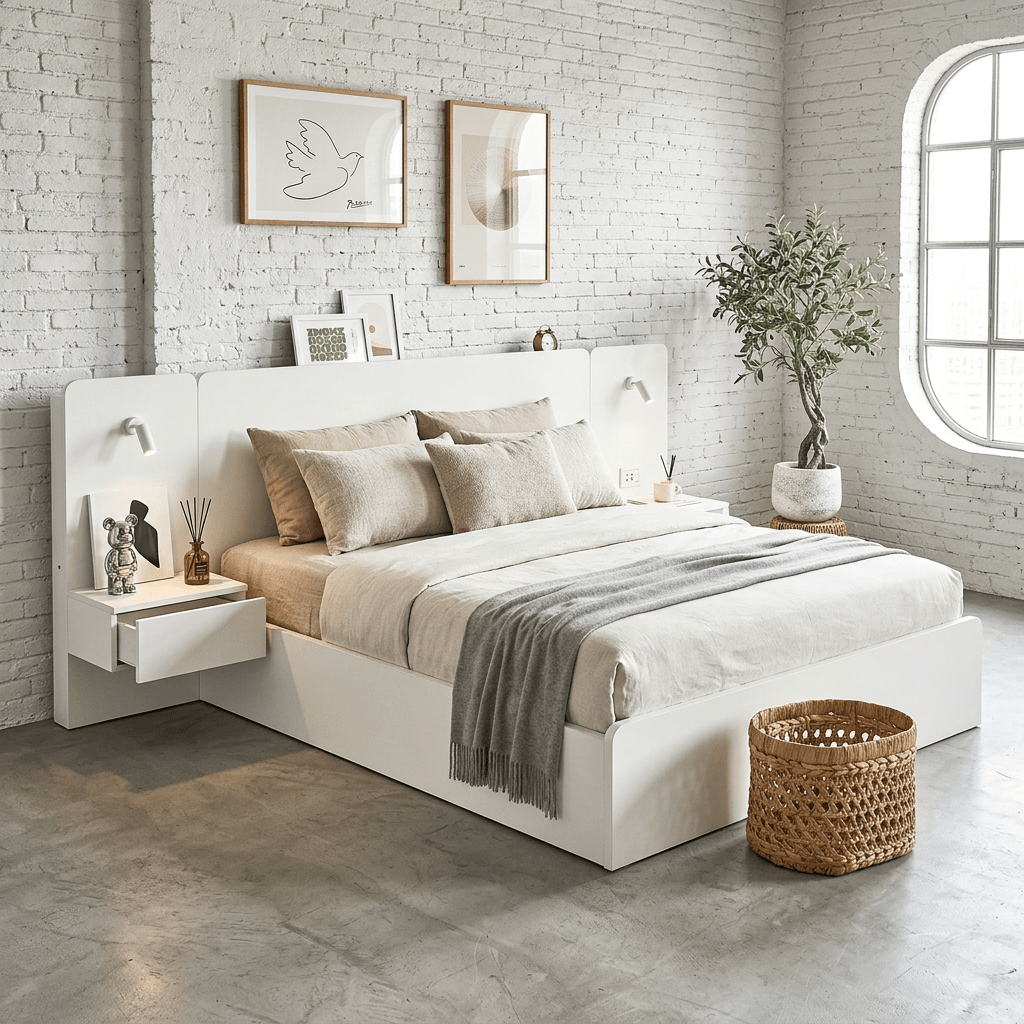 Rander 3 - Piece Bedroom Set with Integrated Power & Reading Lamp - Altera