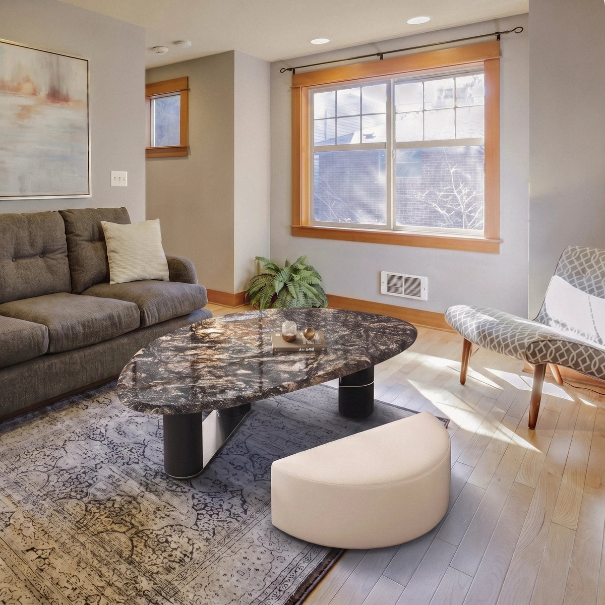 Ravello Stone Coffee Table & Ottoman - Altera