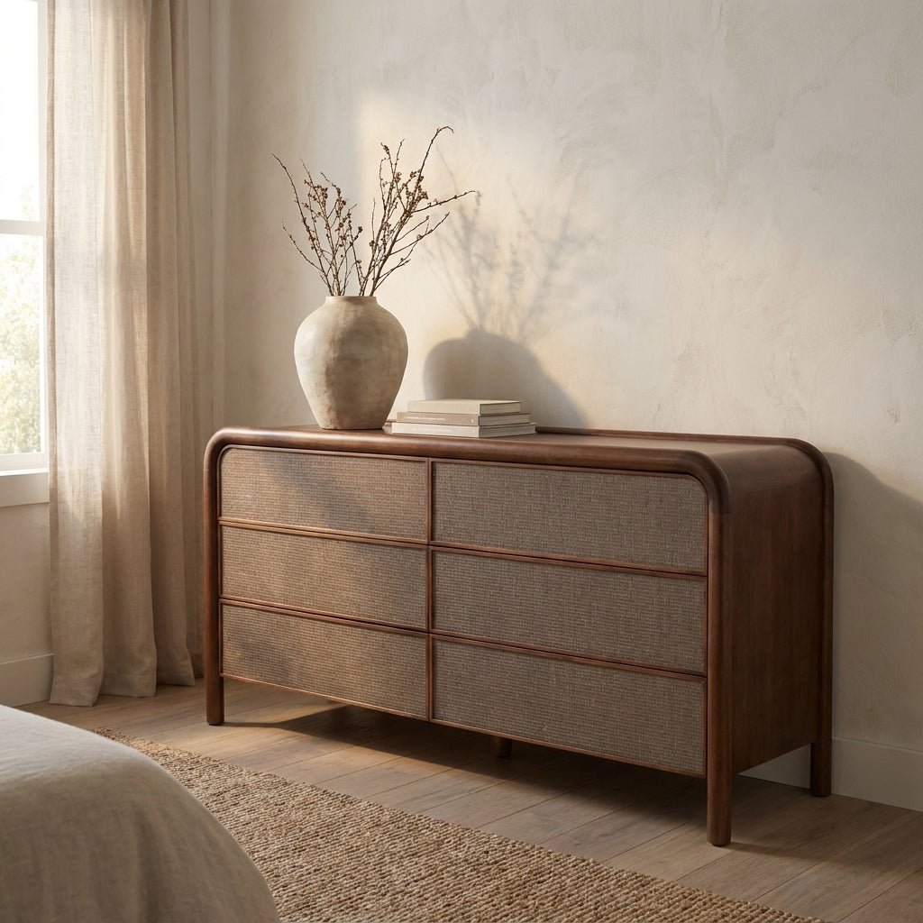 Reiko 6 Drawer Dresser Warm Brown - Altera