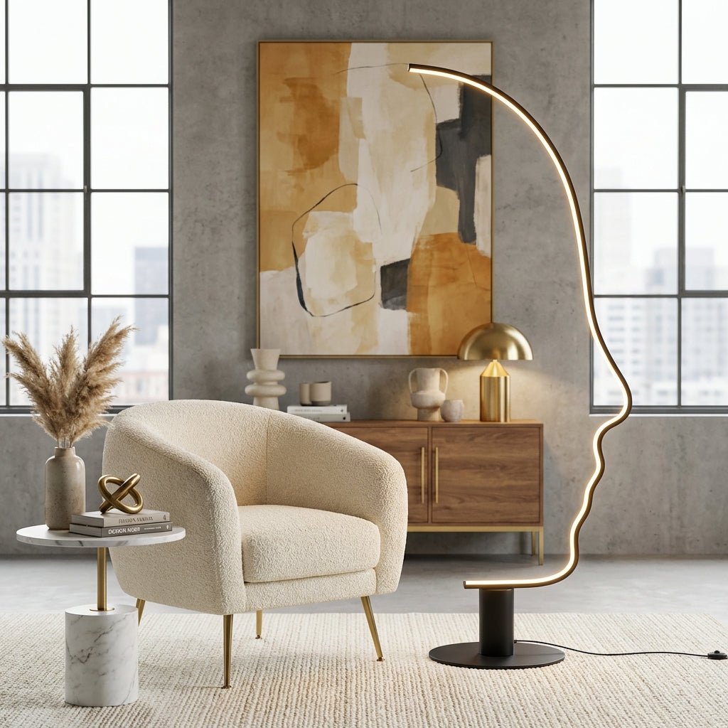 Reykjavik Face Profile Floor Lamp - Altera