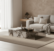 Rimini Dual - Surface Marble and Glass Table - Altera