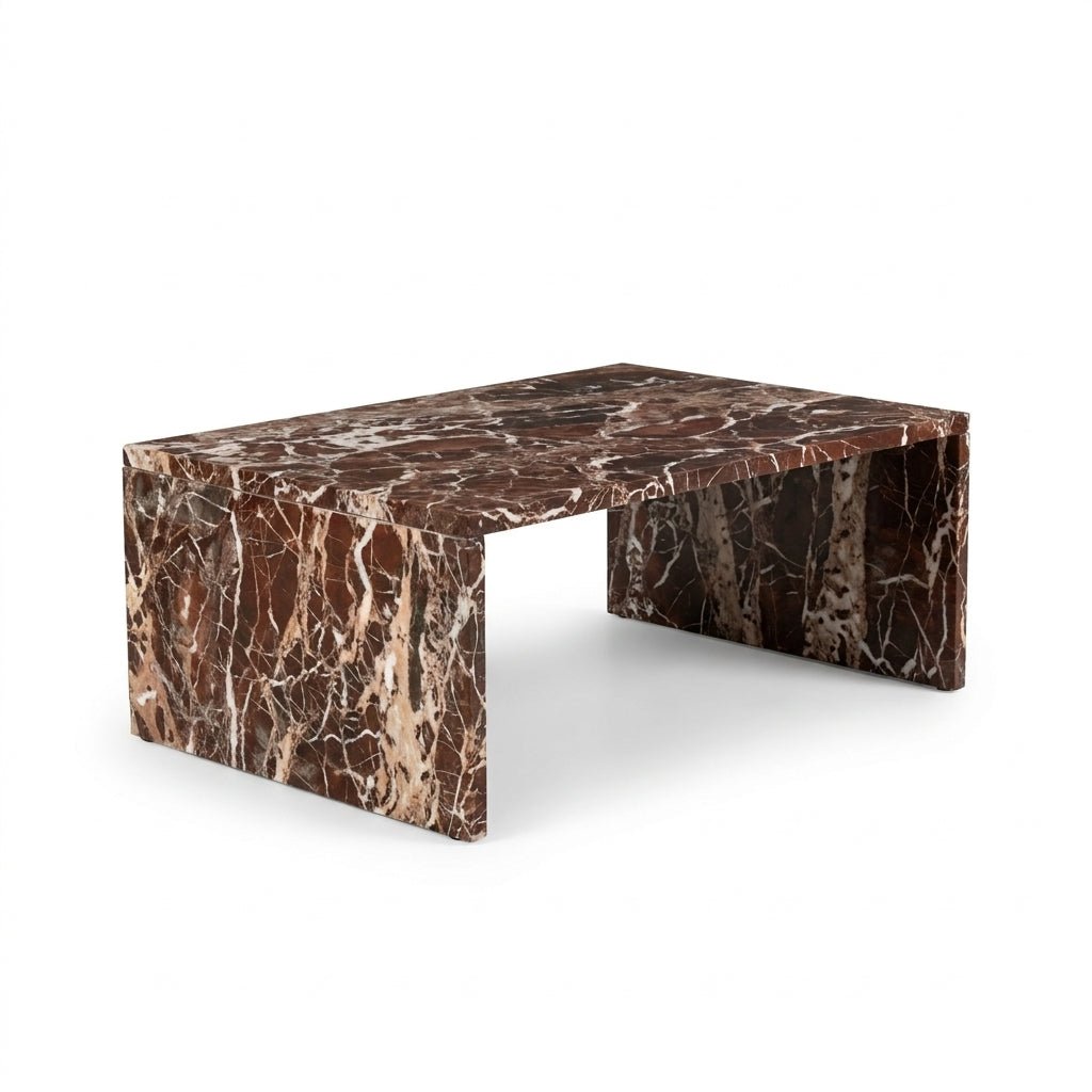 Riomaggiore Coffee Table & Accent Table (Rosso Levanto Color) - Altera