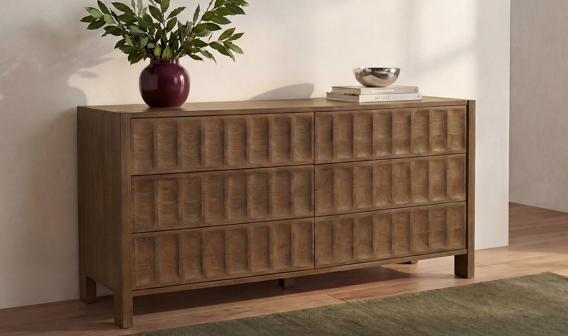 Ronan 6 Drawer Dresser Brown - Altera