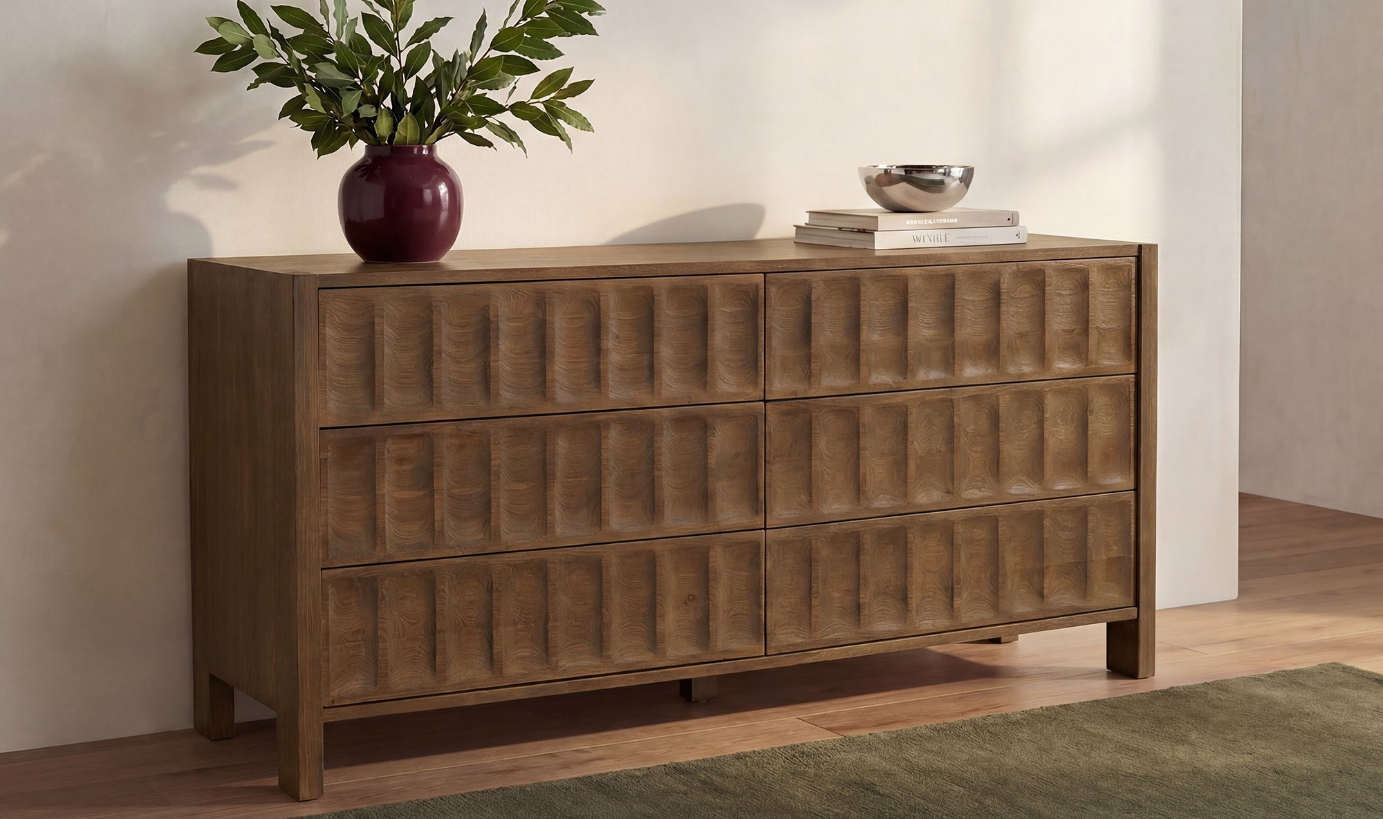 Ronan 6 Drawer Dresser Brown - Altera